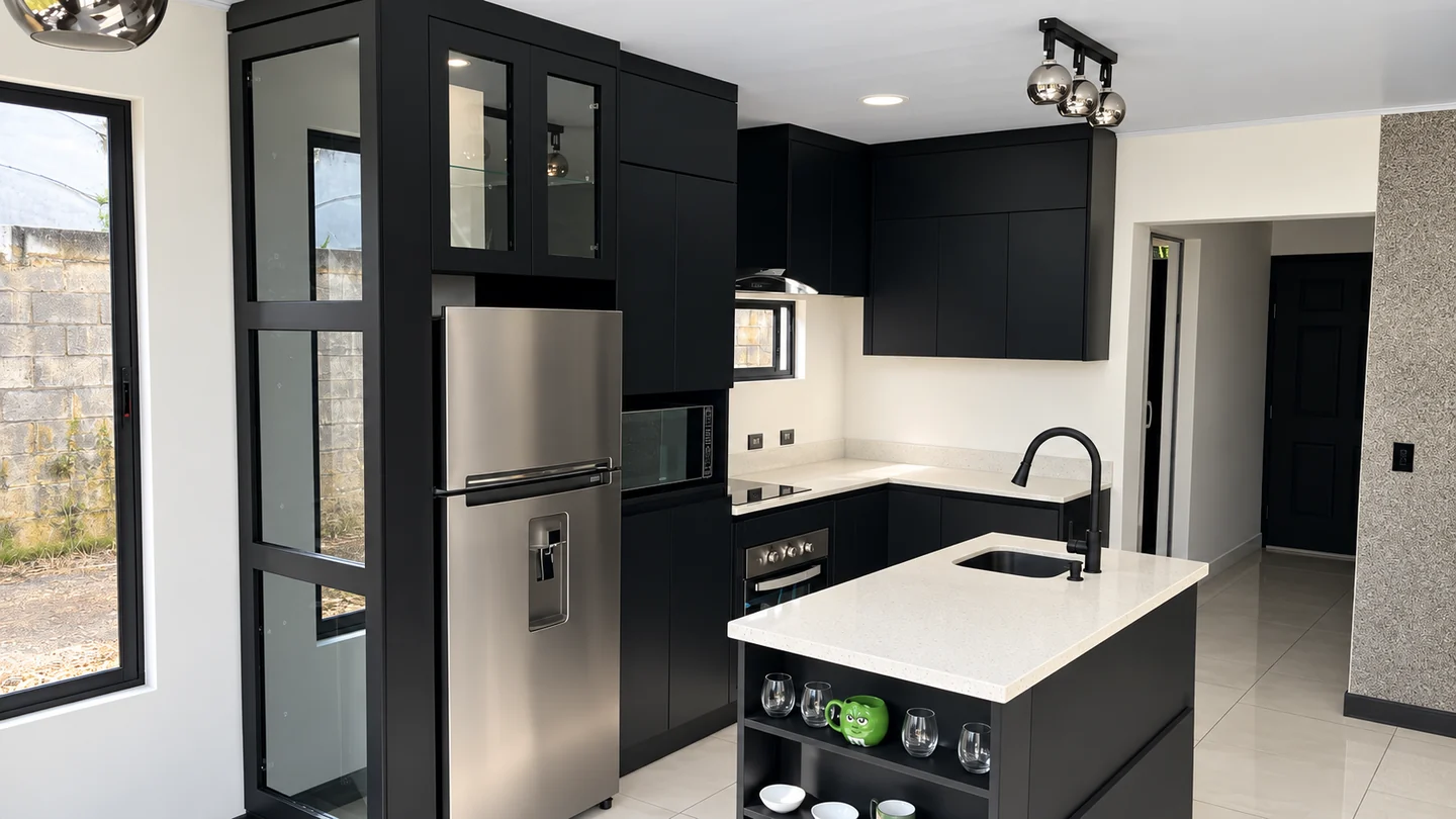 Cocina en negro